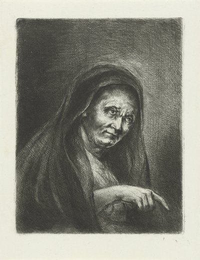 Alte Frau von Jan Chalon