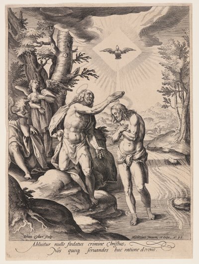 Die Taufe Christi von Jan Collaert II