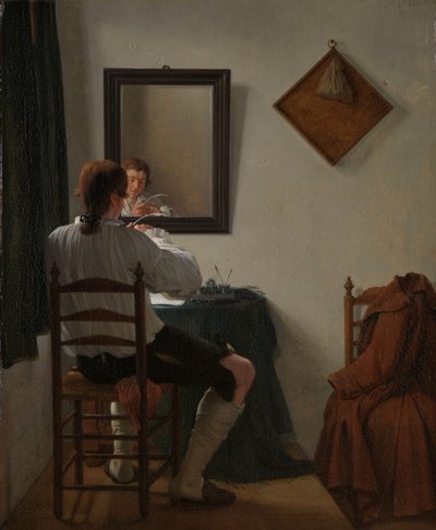 Ein Schriftsteller, der seine Feder schneidet von Jan Ekels (II)