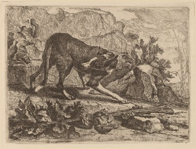 Landschaft mit Windhund und Gewehr von Jan Fyt