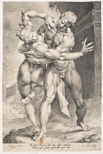 Ein Römer entführt eine Sabinerin von Jan Harmensz. Muller