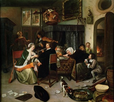 Der zügellose Haushalt, 1668 von Jan Havickszoon Steen