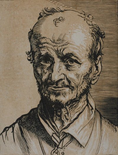 Büste eines Mannes, nach vorne blickend von Jan Lievens