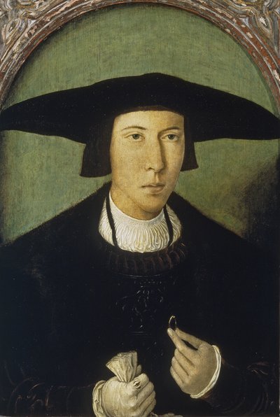 Porträt eines jungen Mannes von Jan Mostaert