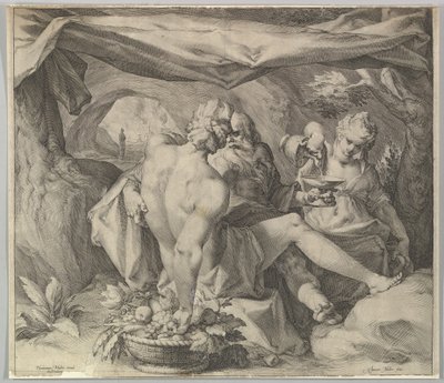 Lot und seine Töchter, ca. 1630 von Jan Muller