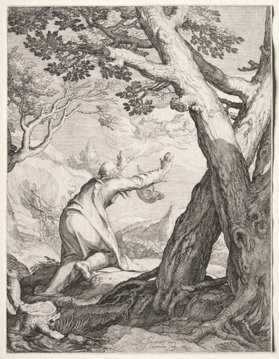 Elisa und Elias Feuerwagen von Jan Saenredam