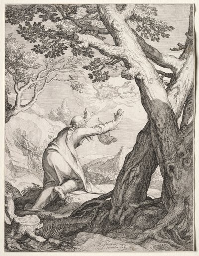 Elisa und Elias Feuerwagen, 1604 von Jan Saenredam