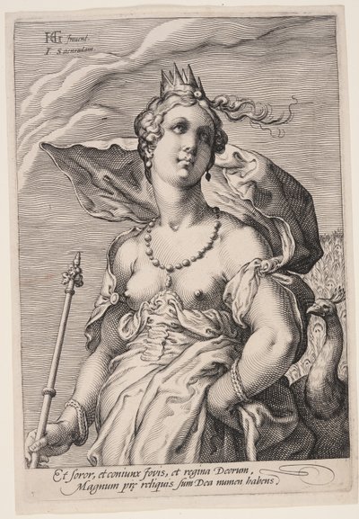 Juno, aus Drei Göttinnen von Jan Saenredam