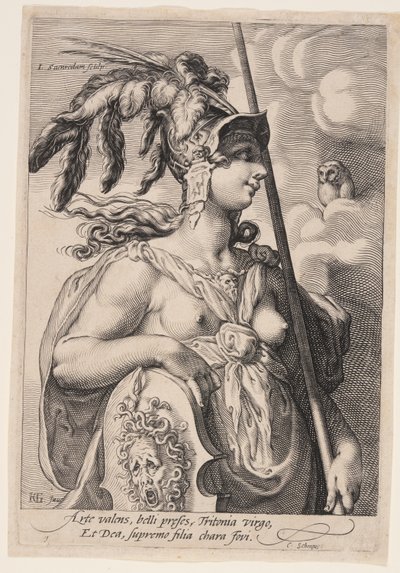 Pallas Athene, aus Drei Göttinnen von Jan Saenredam