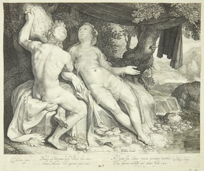Paris und Oenone von Jan Saenredam