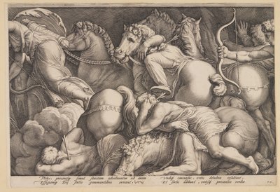 Die Bestrafung der Niobe (Platte 2) von Jan Saenredam