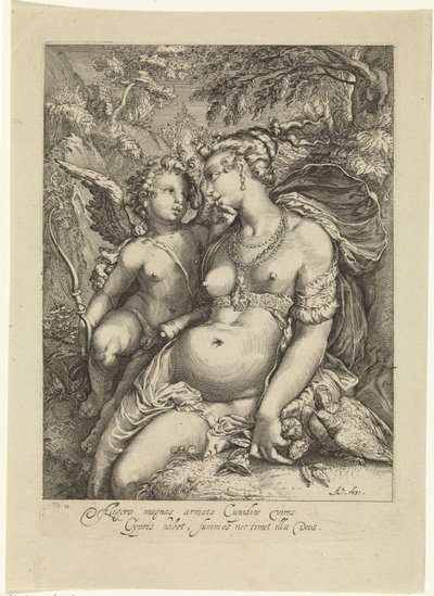 Venus und Amor von Jan Saenredam