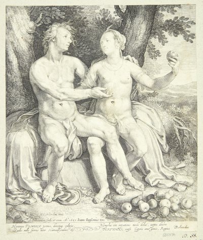Vertumnus und Pomona von Jan Saenredam