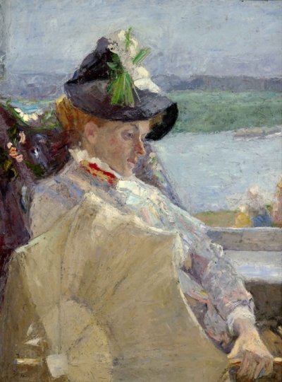 Dame mit dem Regenschirm, 1888 von Jan Toorop