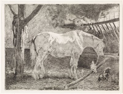 Pferd im Stall von Johannes Martinus Vrolijk