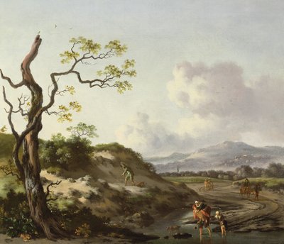 Eine Landschaft mit Reisenden von Jan Wiynants