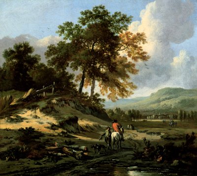 Landschaft mit Figuren, 1679 von Jan Wiynants