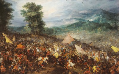 Die Schlacht von Gaugamela von Jan the Elder Brueghel
