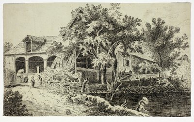 Mühle am Bach von Jan van der Straet