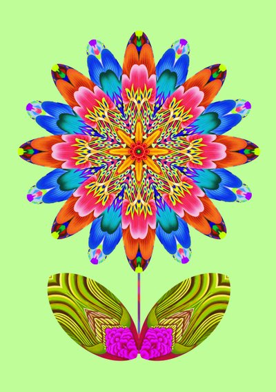 Blumenausschnitt auf blassgrün, 2020 von Jane Tattersfield