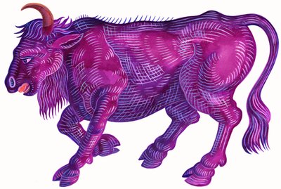 Wütender Stier Stier von Jane Tattersfield