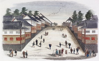 Eine Straße im Princes Quarter, Jeddo von Japanese School