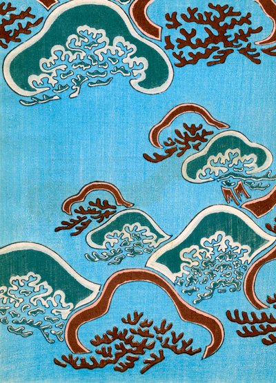 Holzschnitt von Korallen von Japanese School