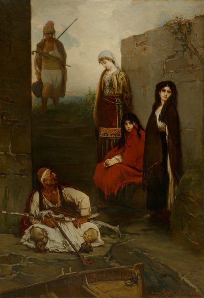 Gefangene (Gefangene montenegrinische Frauen), 1870 von Jaroslav Cermak