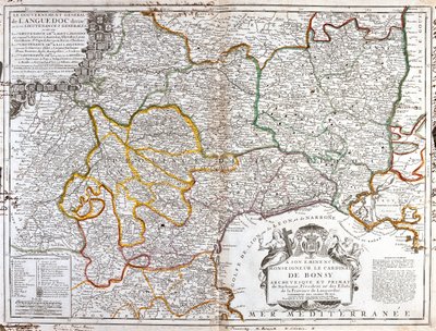 Frankreich (Region: Languedoc-Roussillon, West-Rhône-Alpes, Midi-Pyrénées), Spanien (Gemeinschaft: Katalonien), Andorra, Frankreich von Jean Baptiste Nolin