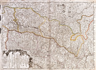 Deutschland (Bundesland: Saarland, Rheinland-Pfalz, Baden-Württemberg), Frankreich (Franche-Comté, Elsass, Lothringen), Schweiz (Kanton: Basel-Stadt) von Jean Baptiste Nolin