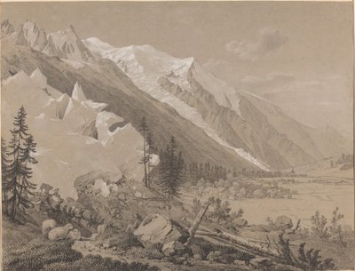 Blick auf den Mont Blanc von Jean Antoine Linck