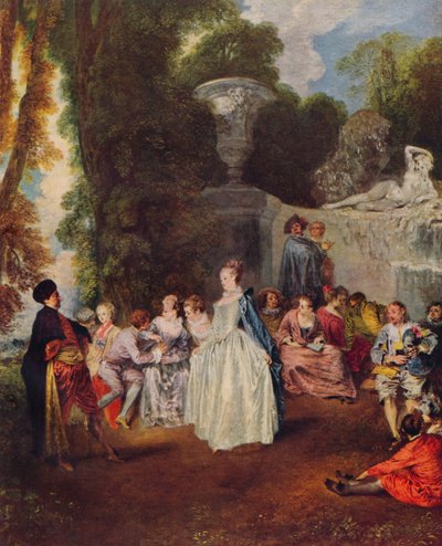 Fêtes Vénitiennes, ca. 1718, 1938 von Jean Antoine Watteau