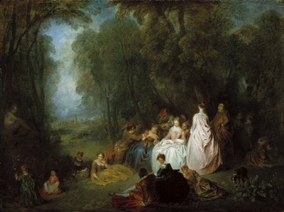 Ländliches Fest von Jean Antoine Watteau