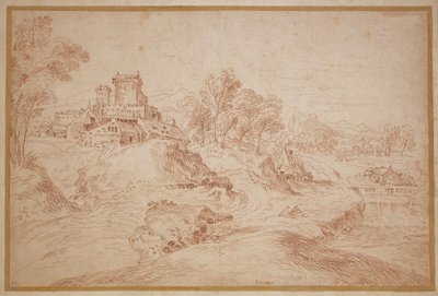 Landschaft mit Schloss, 1716-18 von Jean Antoine Watteau