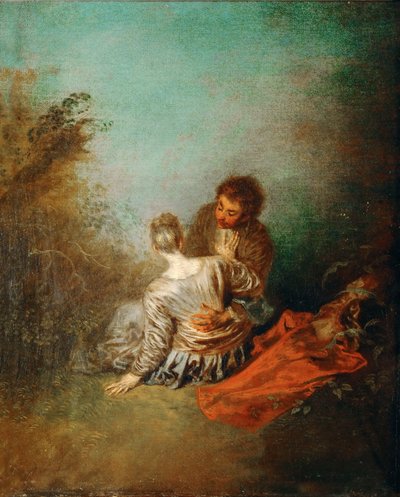 Le Faux Pas von Jean Antoine Watteau