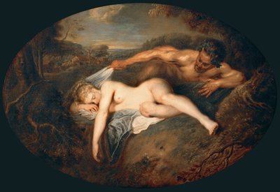 Nymphe und Satyr Jupiter und Antiope von Jean Antoine Watteau