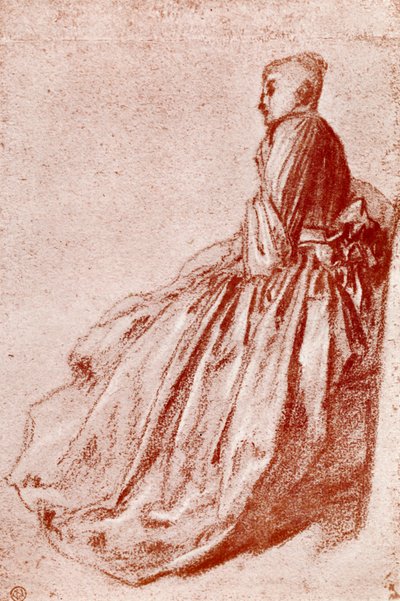 Studie einer jungen Frau von Jean Antoine Watteau