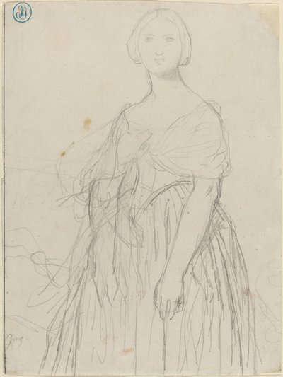 Skizze für Madame Moitessier von Jean Auguste Dominique Ingres