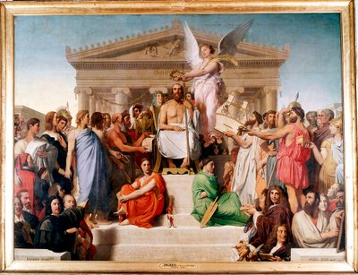 Die Apotheose Homers, 1827 von Jean Auguste Dominique Ingres