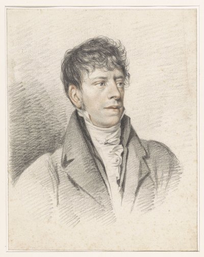 Porträt von Jan Hulswit von Jean Augustin Daiwaille