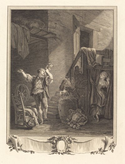 Rose und Colas von Jean Baptiste Blaise Simonet after Pierre Antoine Baudouin
