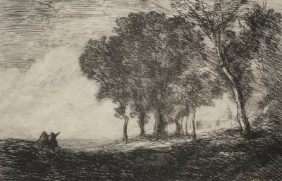 Italienische Landschaft von Jean Baptiste Camille Corot
