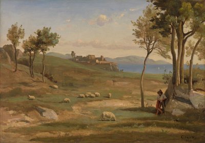Italienische Landschaft von Jean Baptiste Camille Corot
