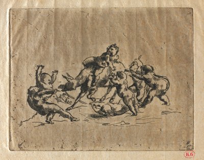 Bacchanal mit Kindern und Esel von Jean Baptiste Carpeaux
