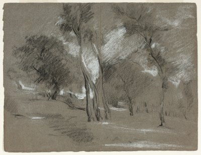 Landschaft mit Bäumen von Jean Baptiste Carpeaux