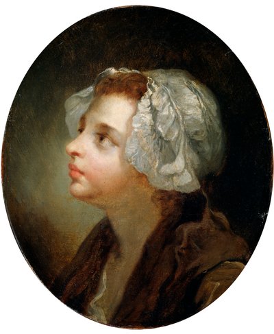 Kopf eines Mädchens, 18. Jahrhundert von Jean Baptiste Greuze