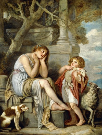 Das geliebte Lamm von Jean Baptiste Greuze