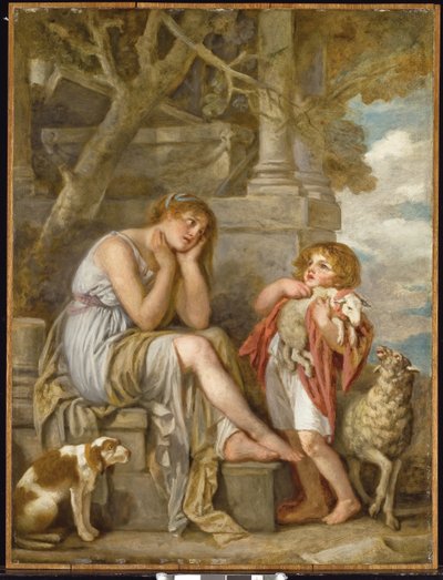 Das geliebte Lamm von Jean Baptiste Greuze