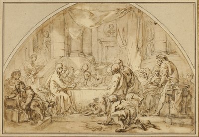 Studie für Das letzte Abendmahl von Jean Baptiste Huet