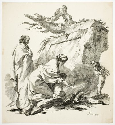 Die Flucht nach Ägypten von Jean Baptiste Marie Pierre